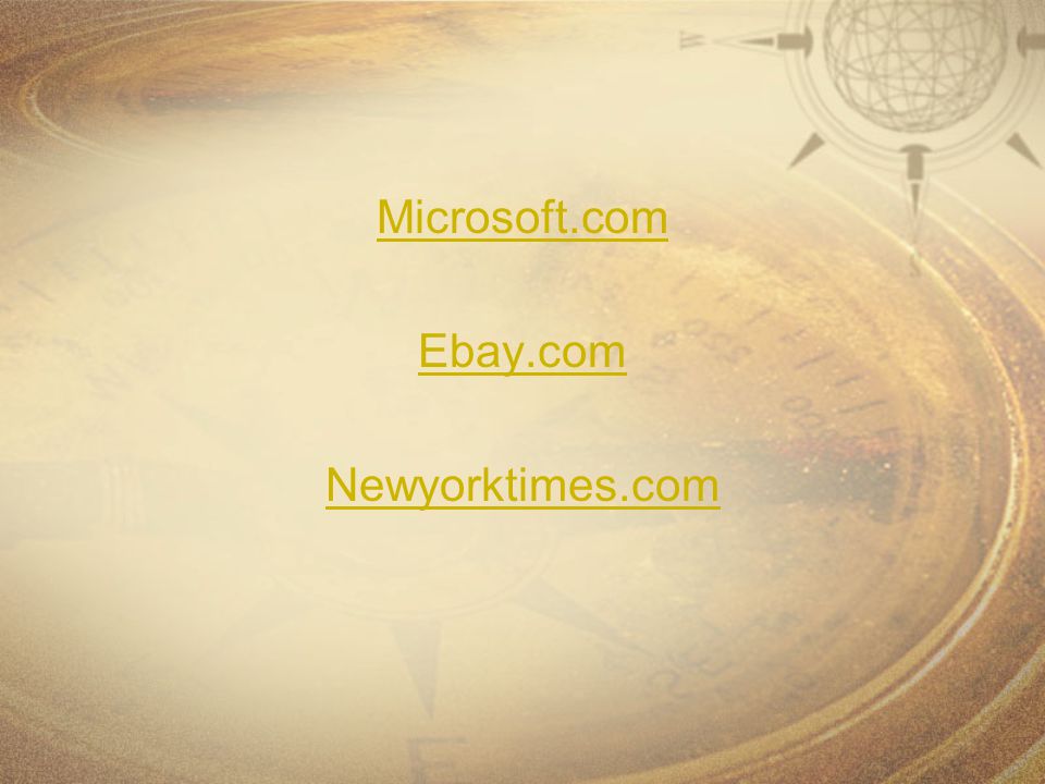 Microsoft.com Ebay.com Newyorktimes.com