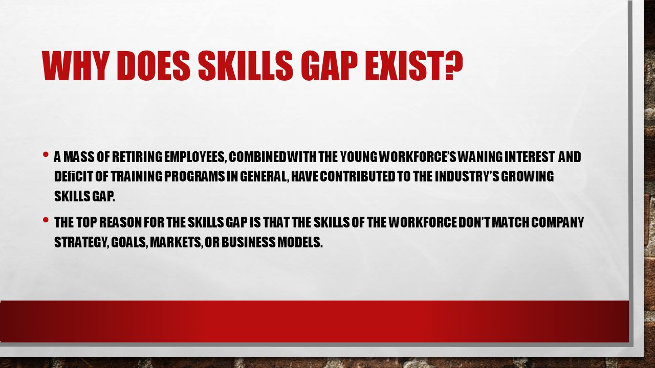 WHY DOES SKILLS GAP EXIST.