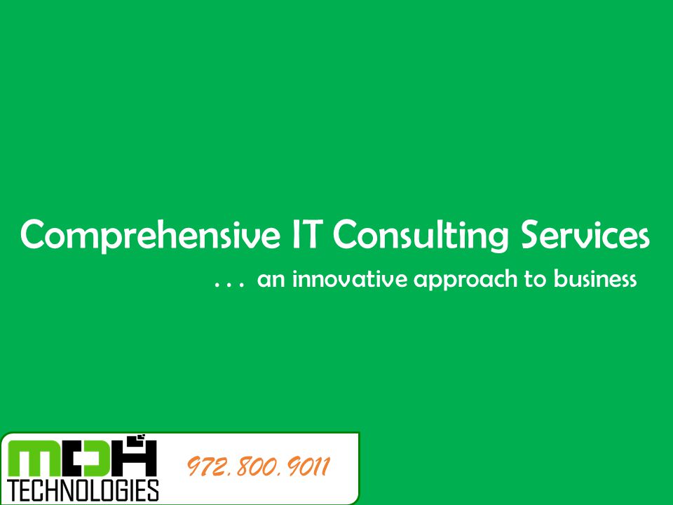 Comprehensive IT Consulting Services an innovative approach to business