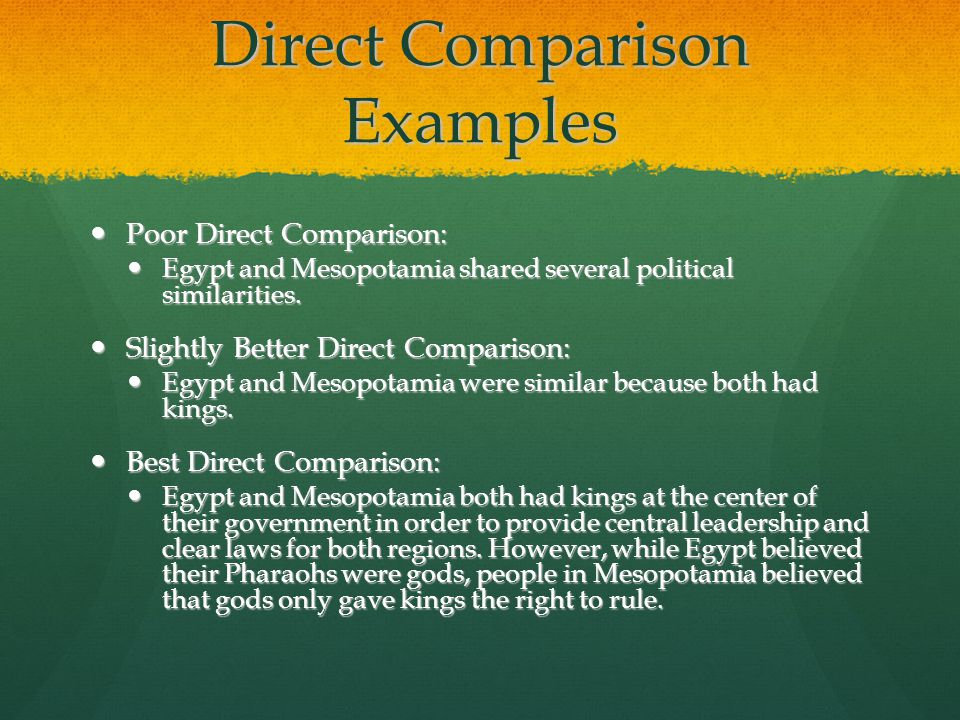 Writing Comparative Essay