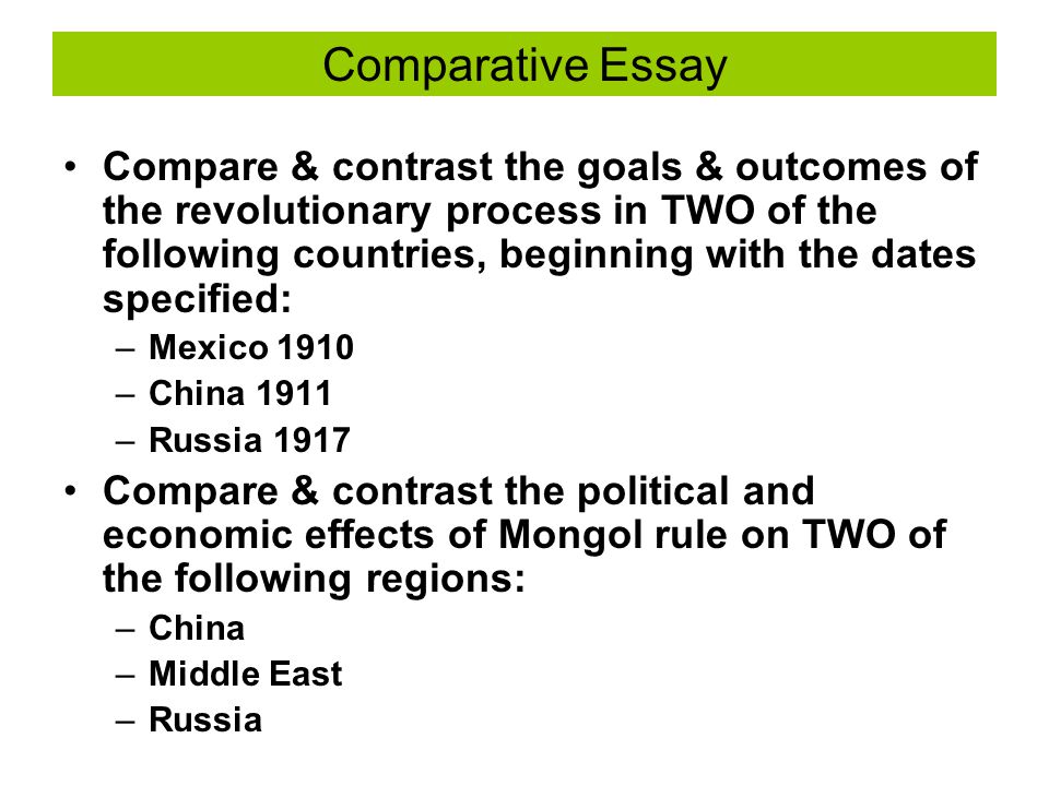 Essay compare between two countries