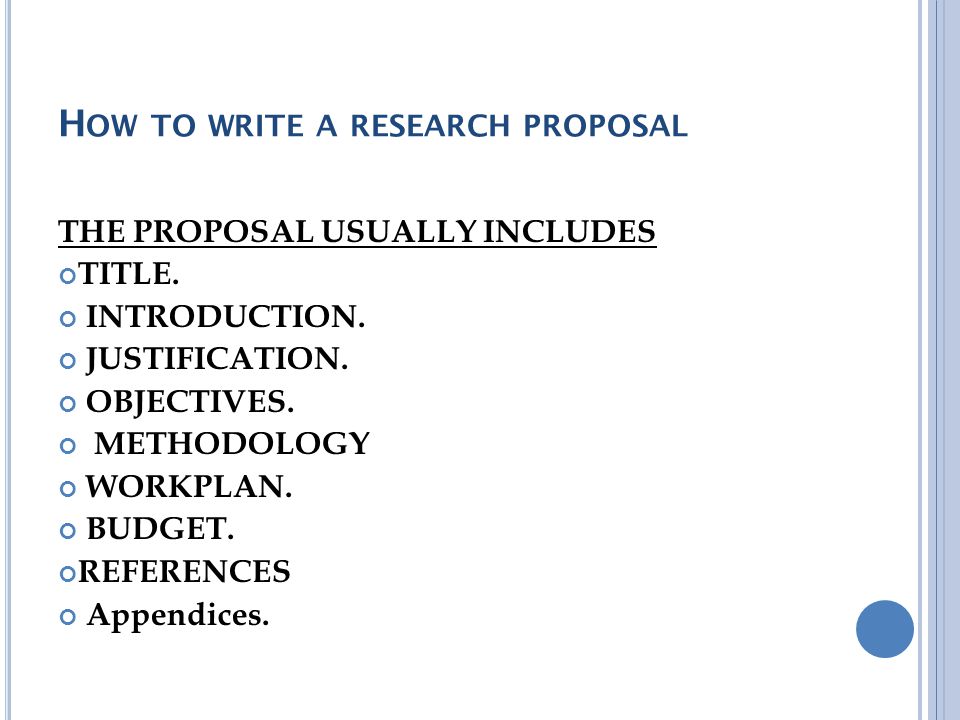 Writing a research proposal example