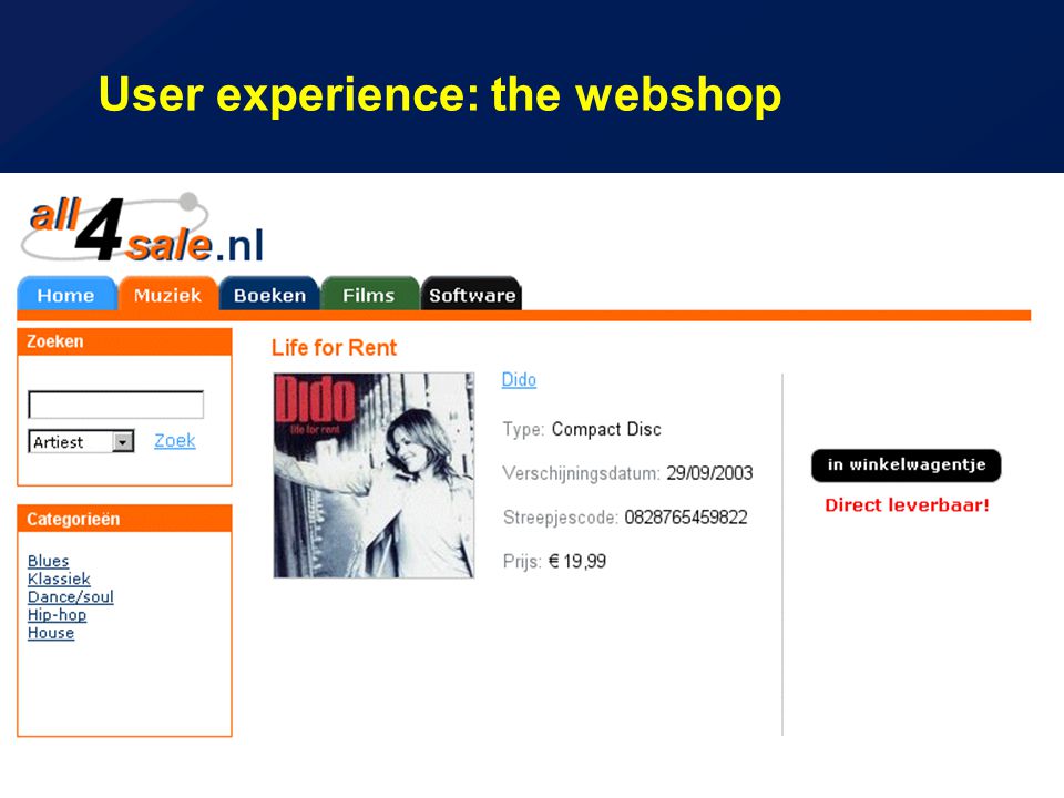 De Nederlandsche Bank Eurosysteem User experience: the webshop