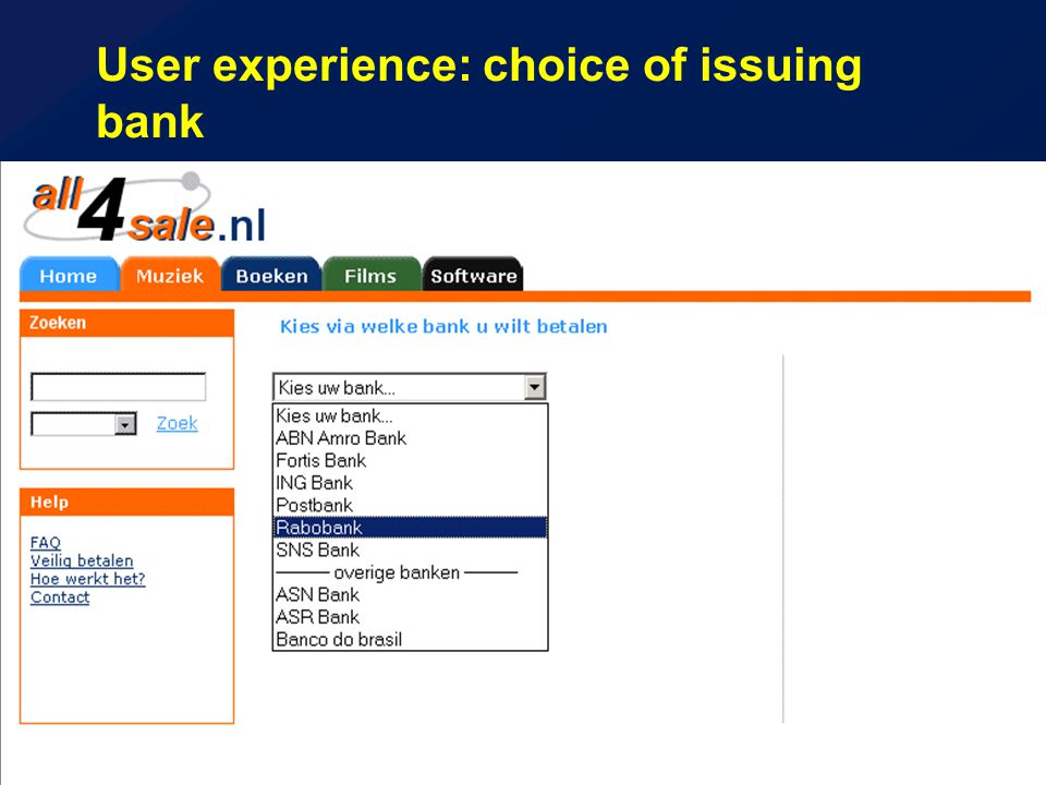 De Nederlandsche Bank Eurosysteem User experience: choice of issuing bank