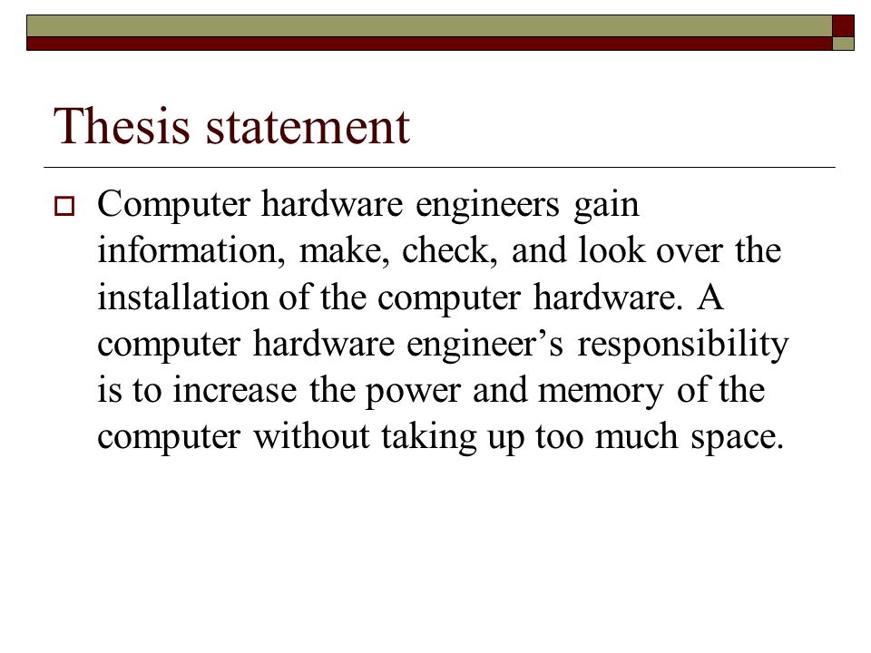 Computer thesis statement