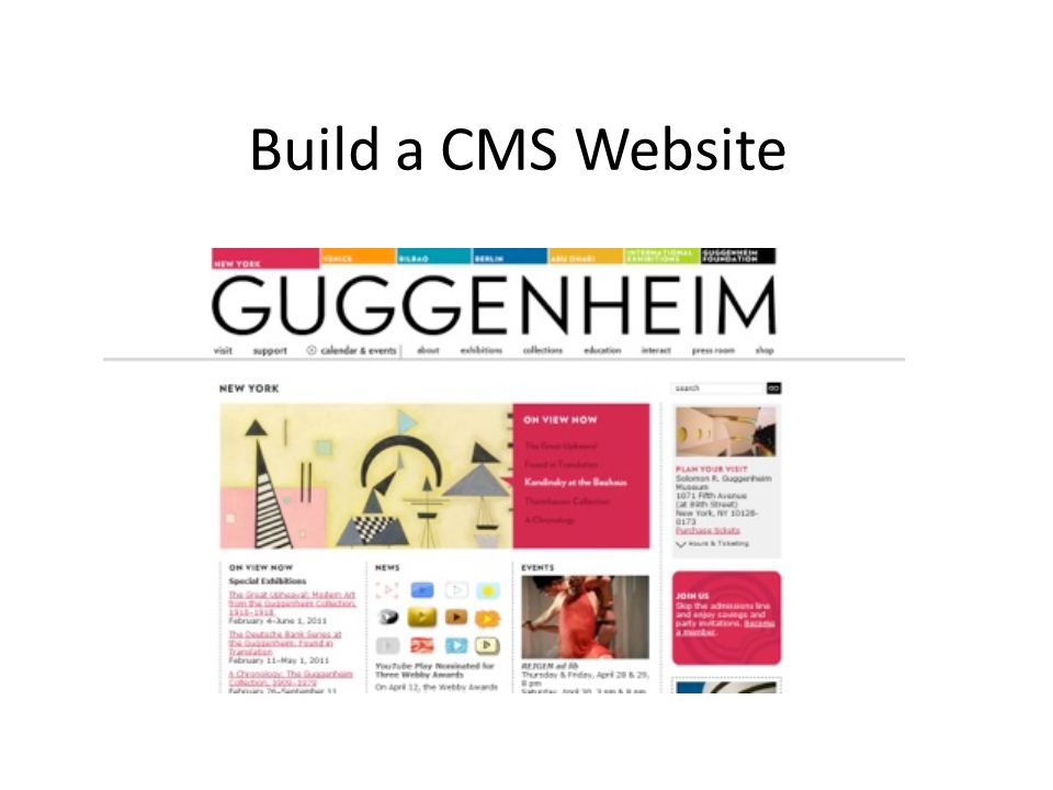Build a CMS Website