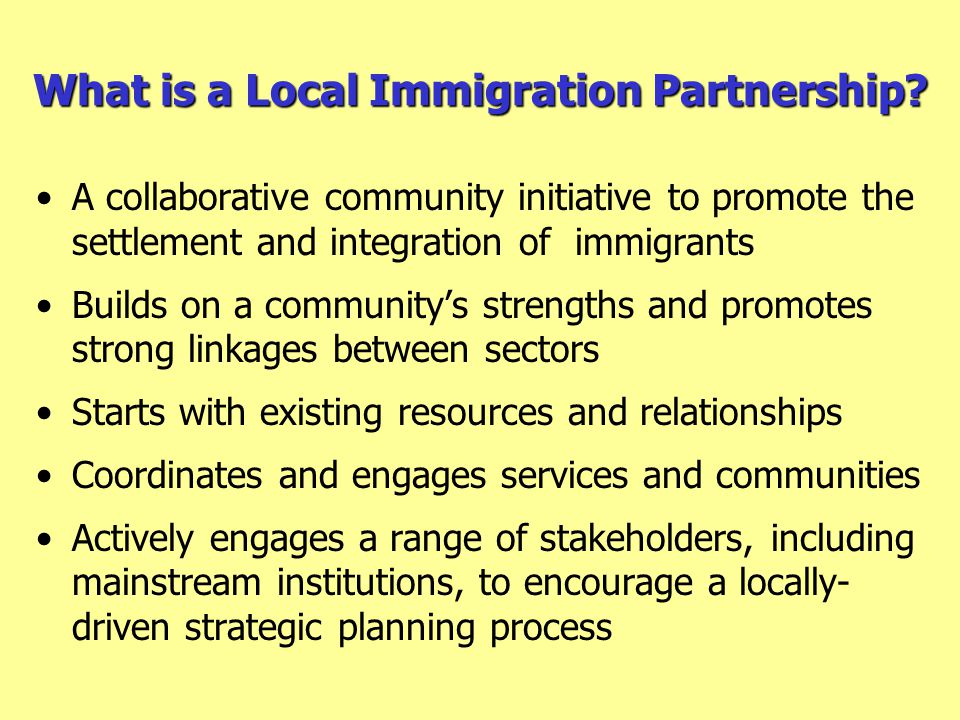 What is a Local Immigration Partnership.