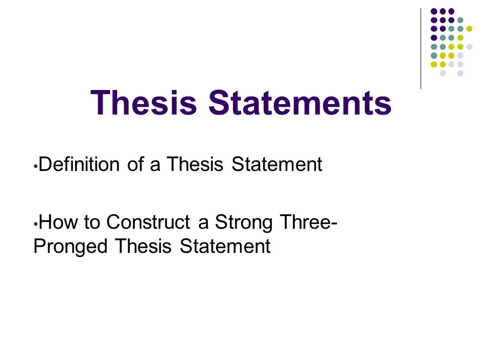 Construction of a thesis paper