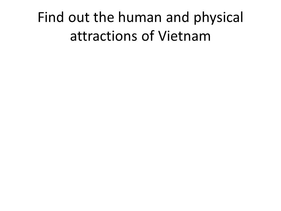 Find out the human and physical attractions of Vietnam