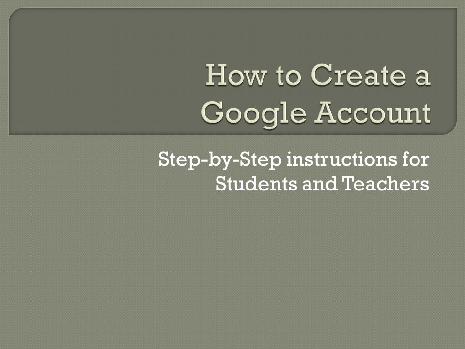 Step-by-Step instructions for Students and Teachers