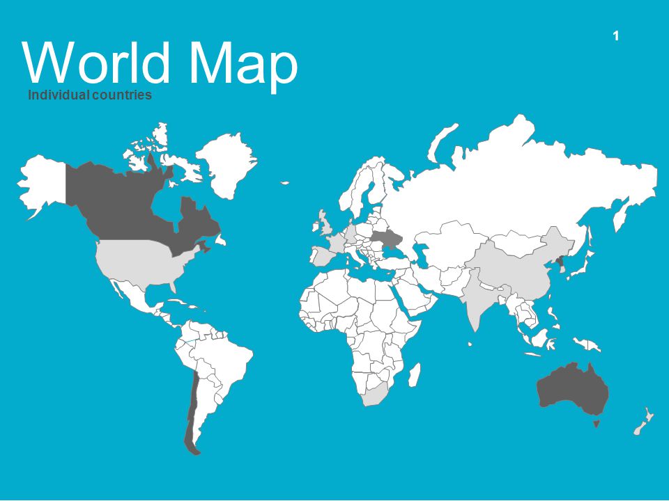 1 World Map Individual countries