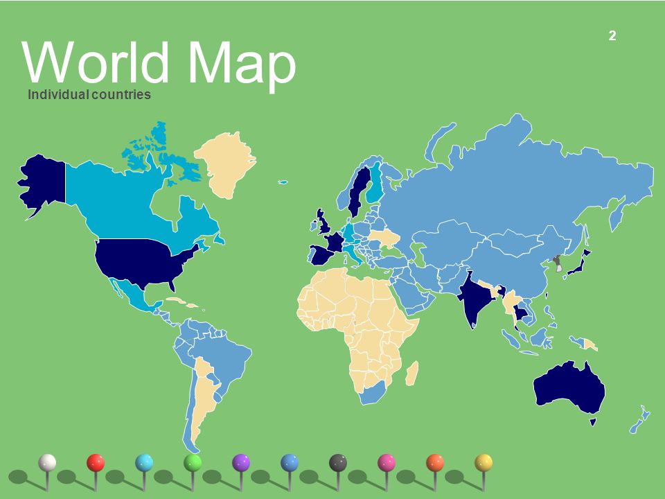 2 World Map Individual countries