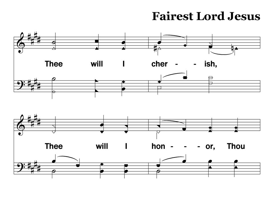 1-3 – Fairest Lord Jesus Stanza 1, Slide 3 156