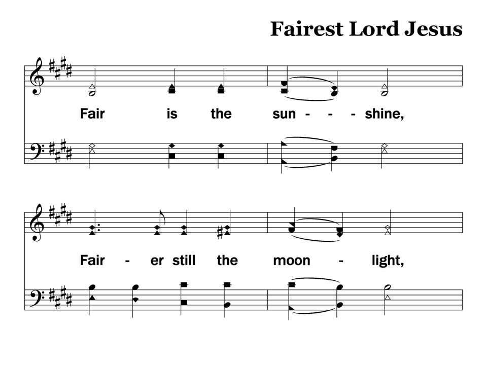 3-1 – Fairest Lord Jesus Stanza 3, Slide 1 156