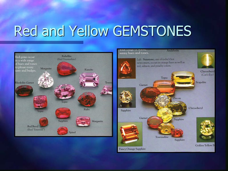 Red and Yellow GEMSTONES