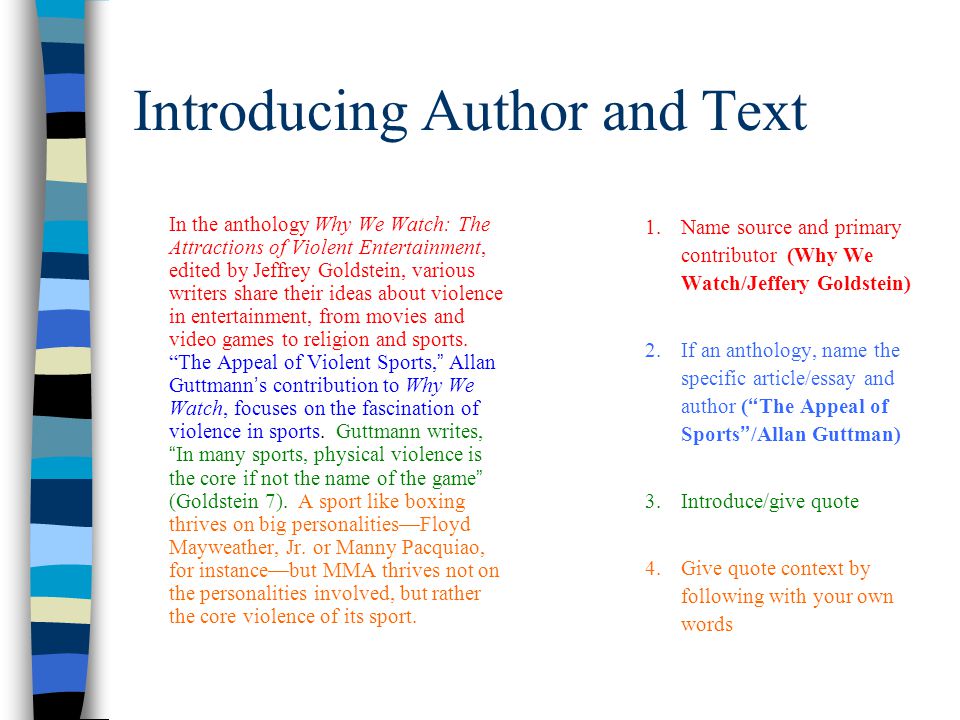 Essays About Violence