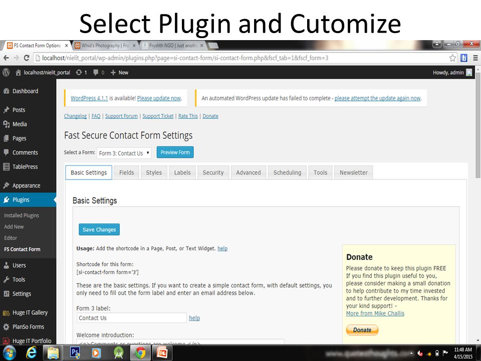 Select Plugin and Cutomize Sahil Narang
