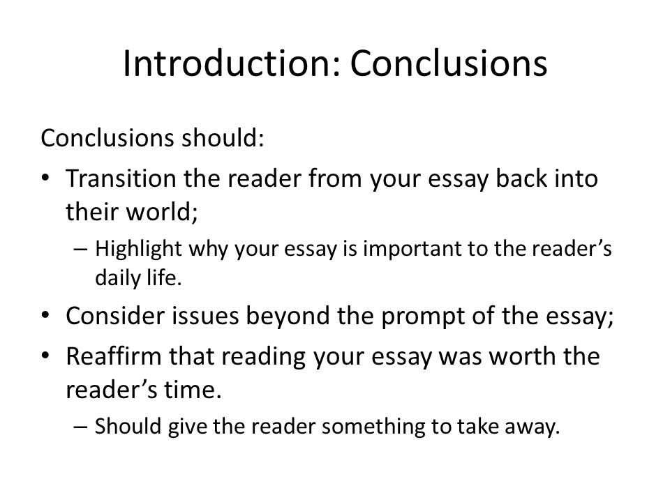 Essay conclusions powerpoint