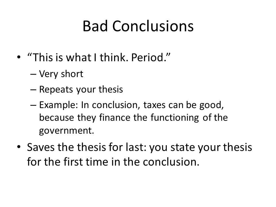 example of good conclusions for essays