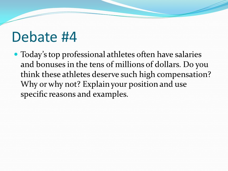 an analysis of the description of the athletes salary an analysis of the description of the athletes salary
