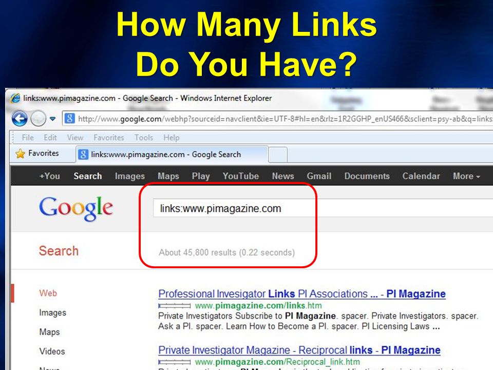How Many Links Do You Have