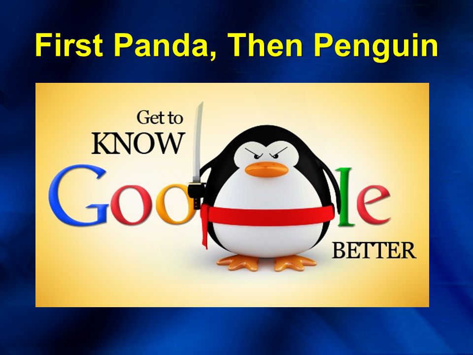 First Panda, Then Penguin