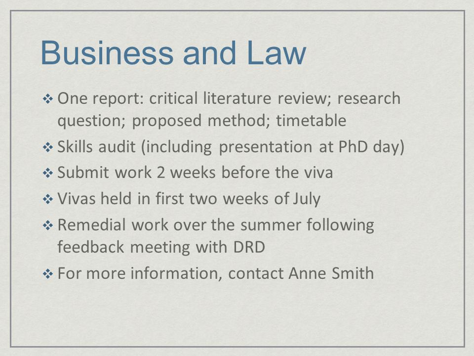 Dissertation Critical Review Formal
