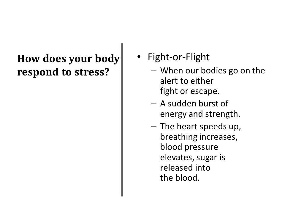 How does your body respond to stress.