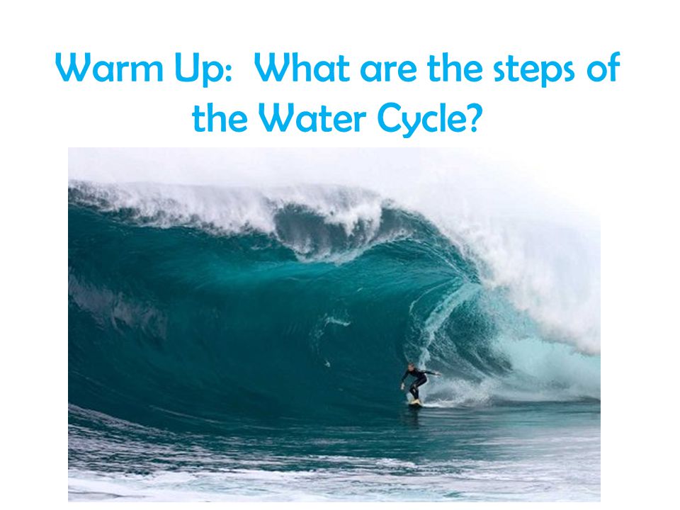 Warm Up: What are the steps of the Water Cycle