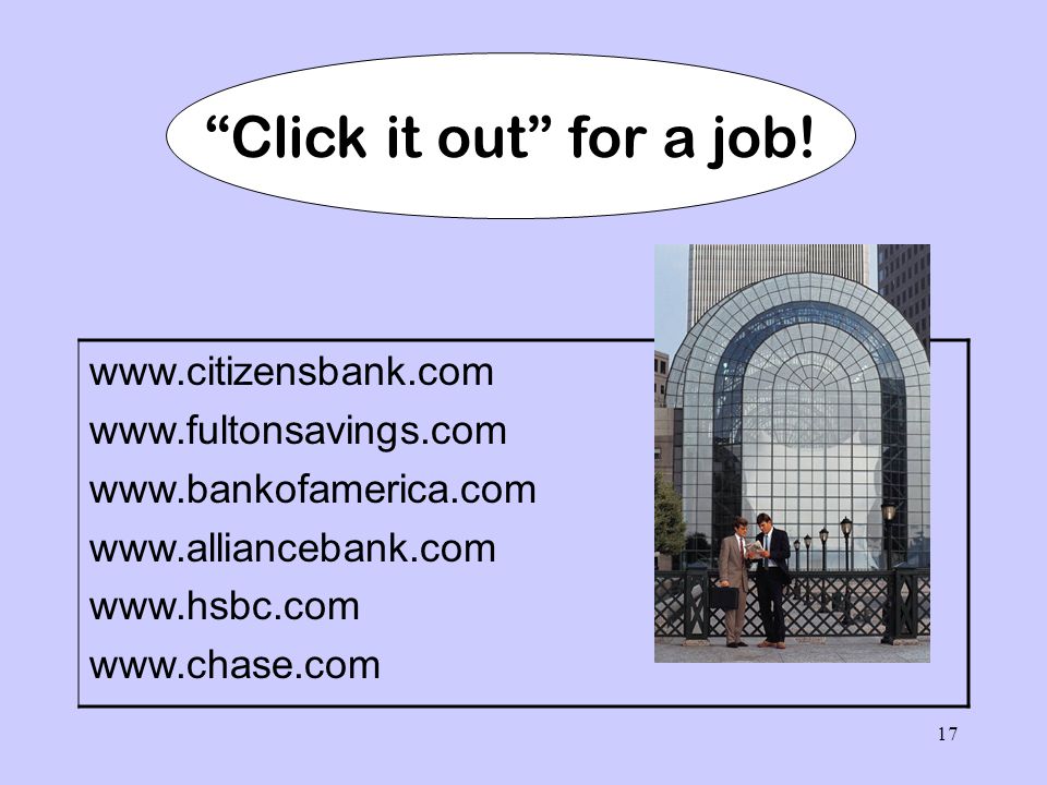 Click it out for a job!