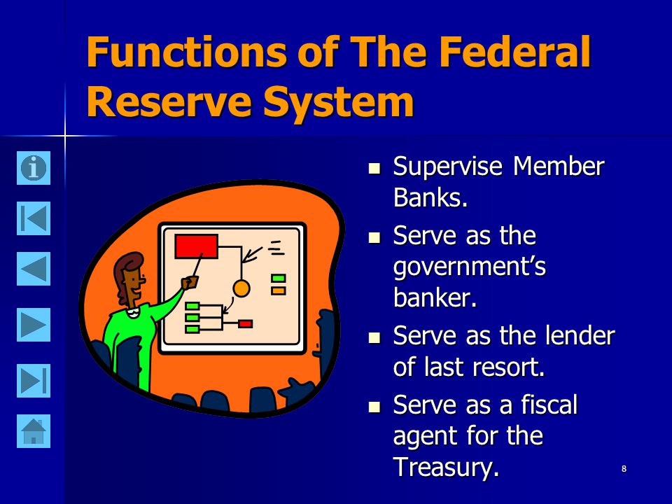 7 Functions of the Federal Reserve System Control the Money Supply.