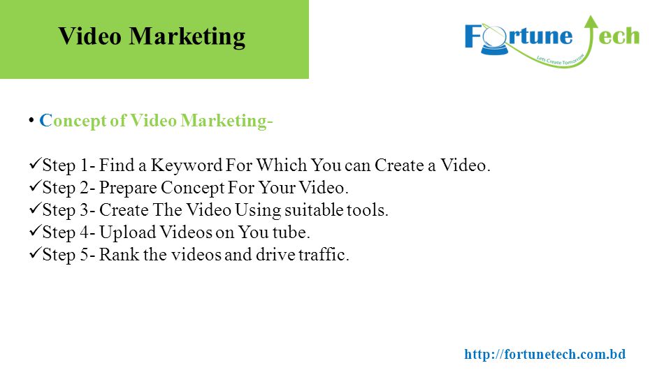 Video Marketing Concept of Video Marketing- Step 1- Find a Keyword For Which You can Create a Video.