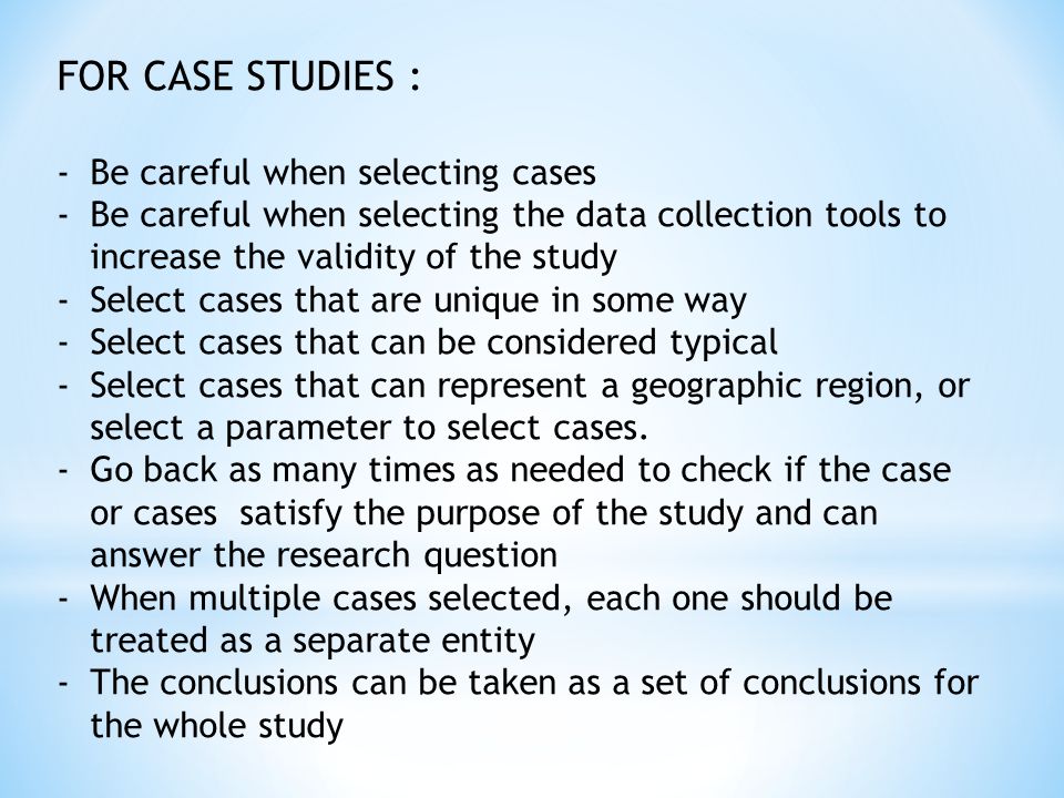 quantitative research case study
