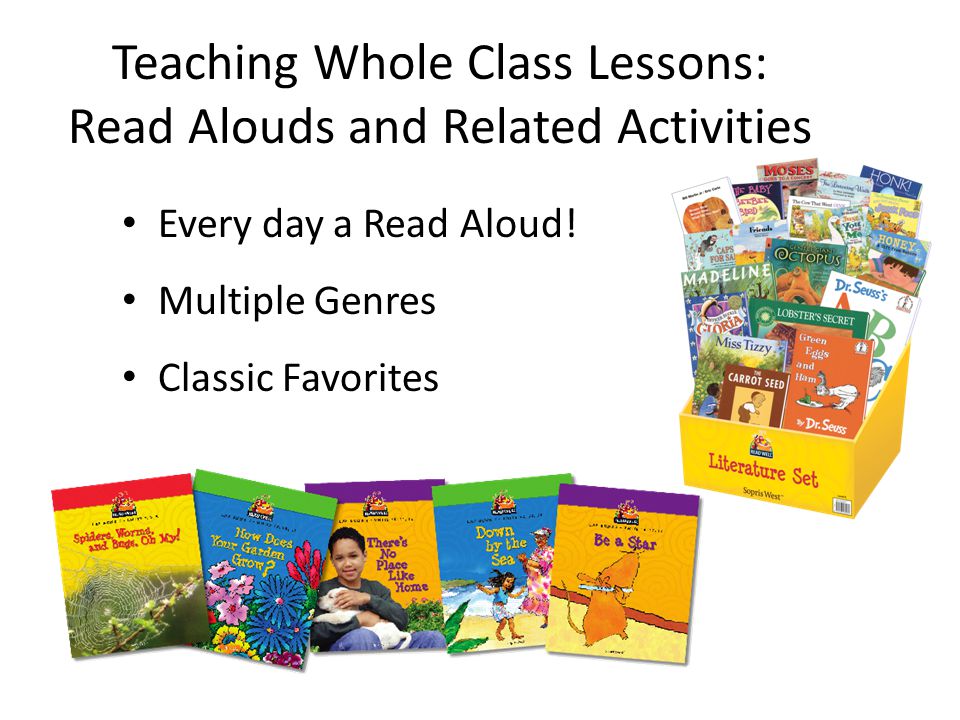 Teaching Whole Class Lessons: Read Alouds and Related Activities Every day a Read Aloud.