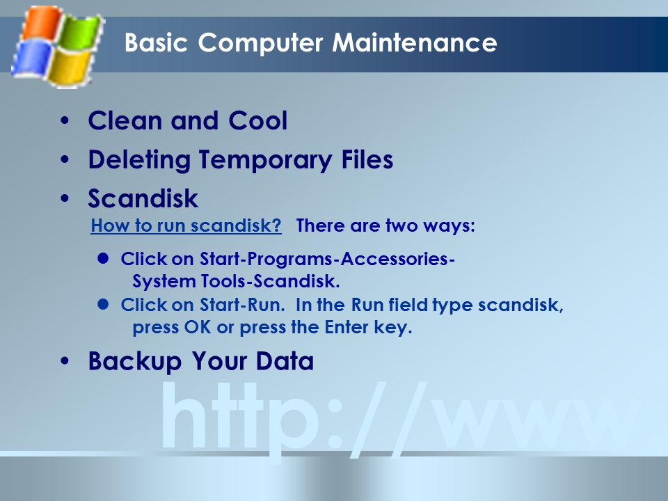 Basic Computer Maintenance