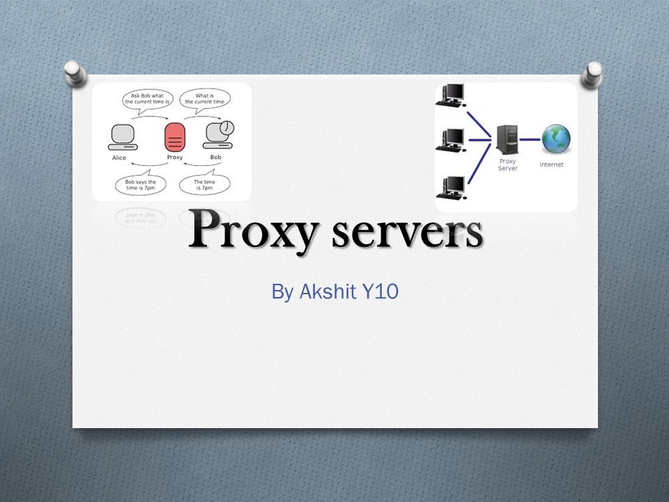 Proxy servers By Akshit Y10