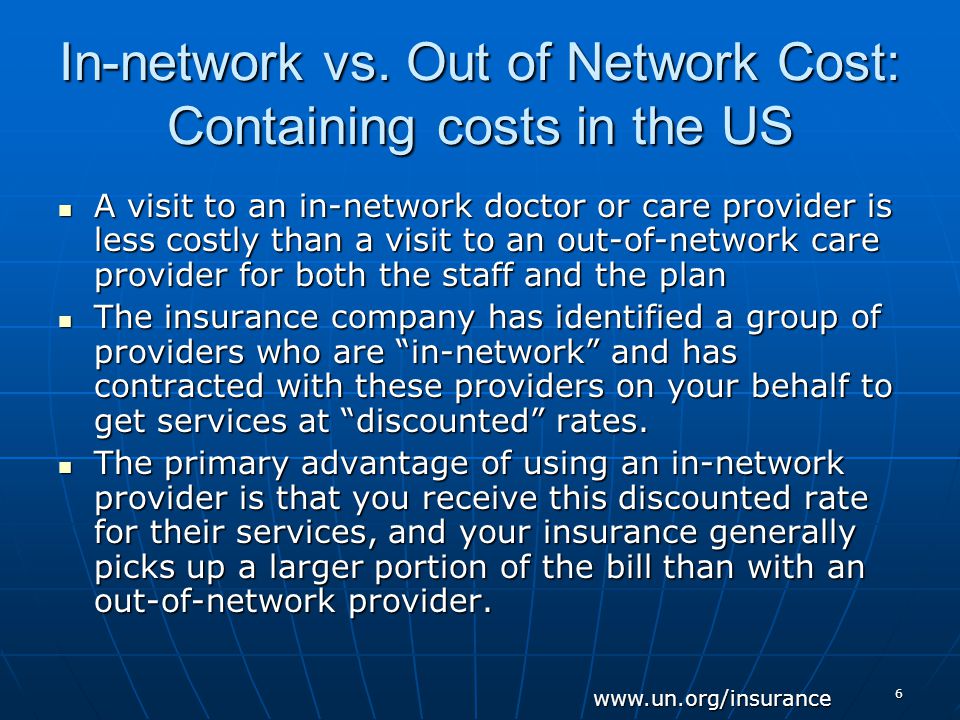 6 In-network vs.