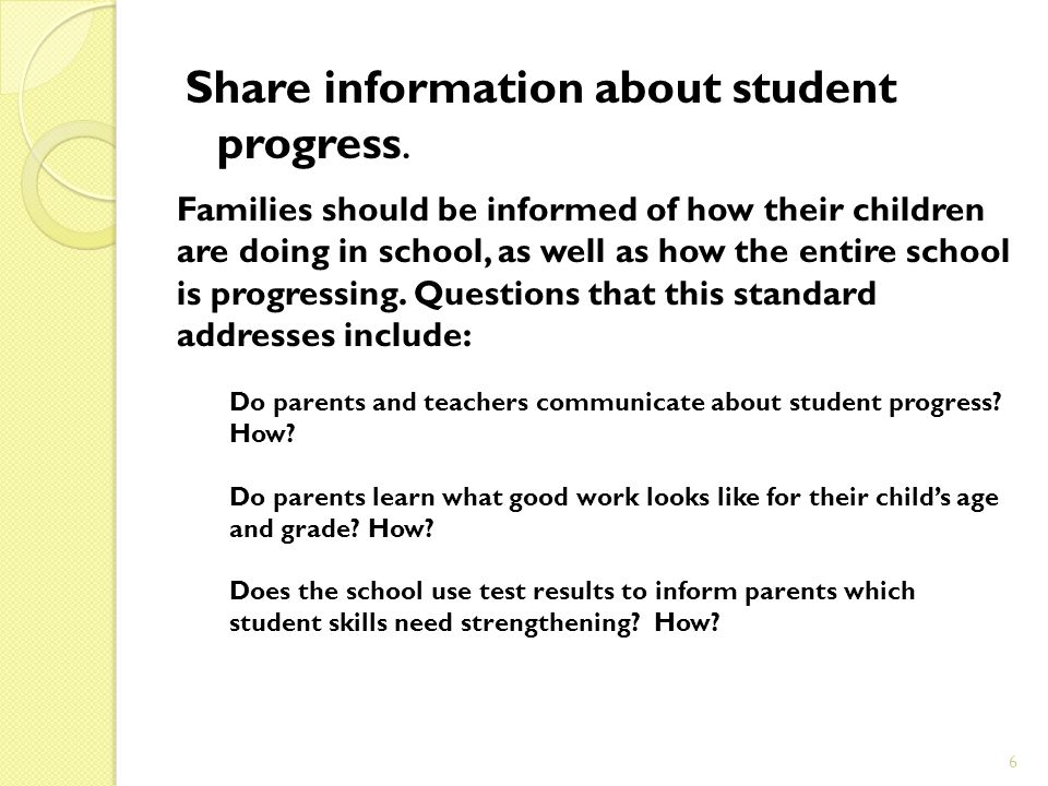 Share information about student progress.