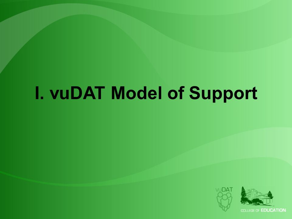 I. vuDAT Model of Support