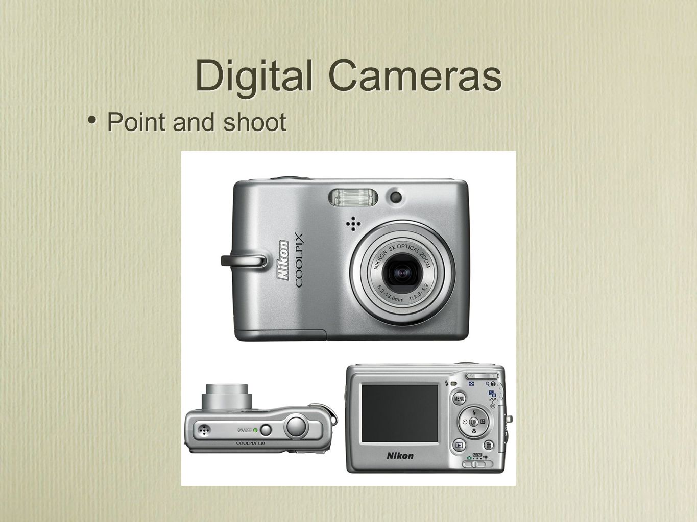 Digital Cameras Point and shoot