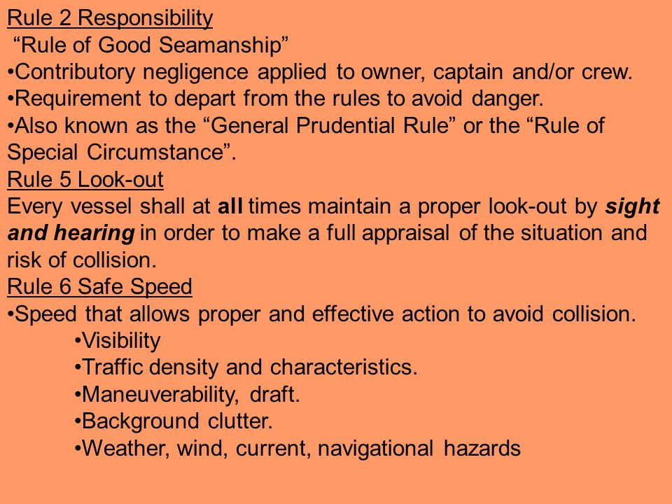 Nautical Rules of the Road The International and Inland Rules