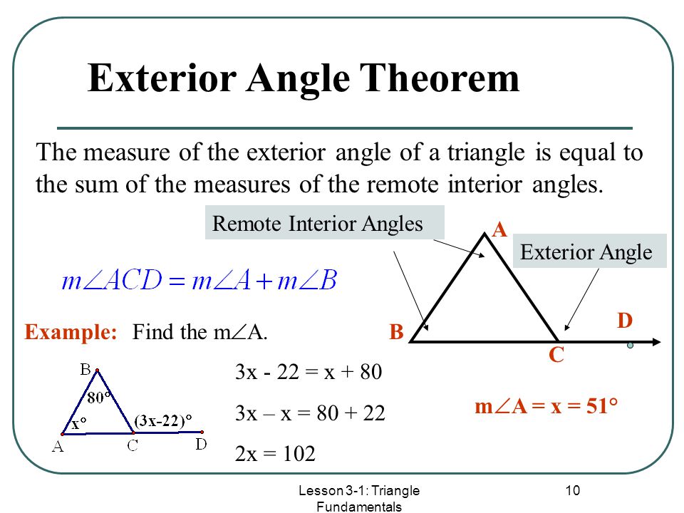 Exterior And Remote Interior Angles Of A Triangle Worksheet Whats Your Angle 8g5lessonstes Teach