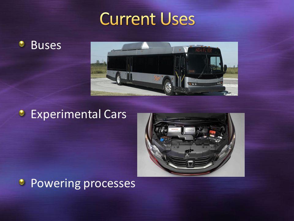 Buses Experimental Cars Powering processes