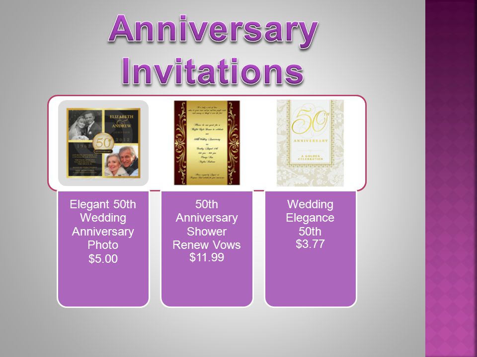 Elegant 50th Wedding Anniversary Photo $ th Anniversary Shower Renew Vows $11.99 Wedding Elegance 50th $3.77