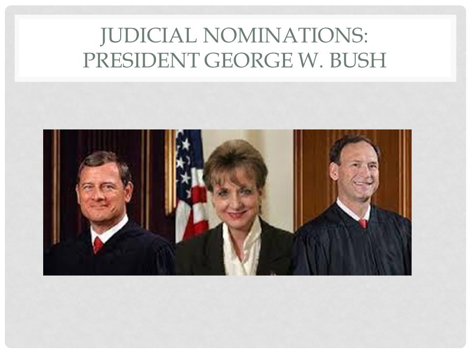JUDICIAL NOMINATIONS: PRESIDENT GEORGE W. BUSH
