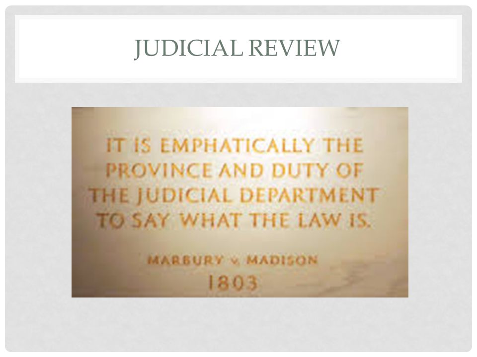 JUDICIAL REVIEW