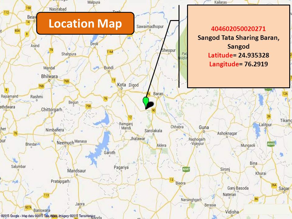 Sangod Tata Sharing Baran, Sangod Latitude= Langitude= Location Map