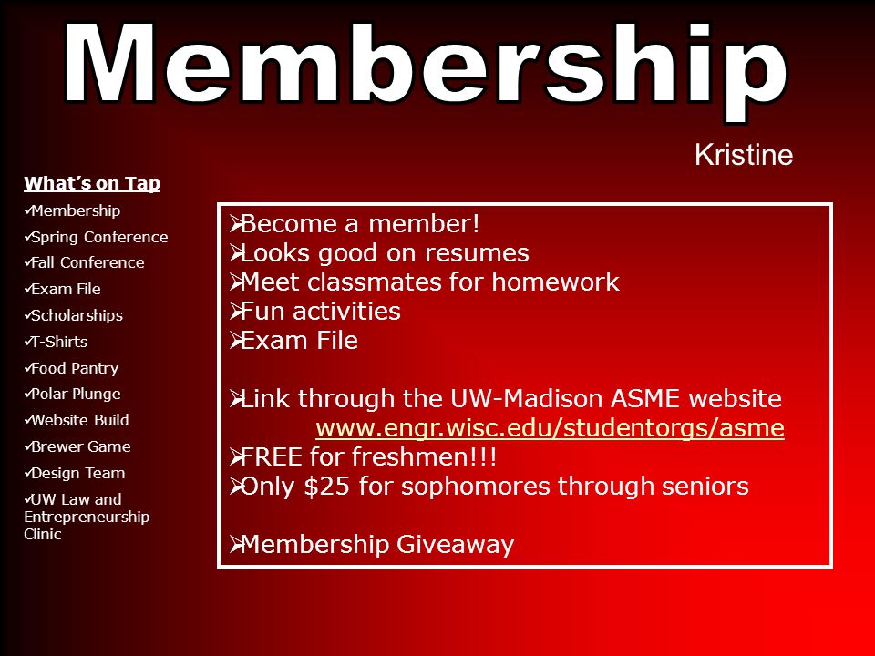 Kristine  Become a member.