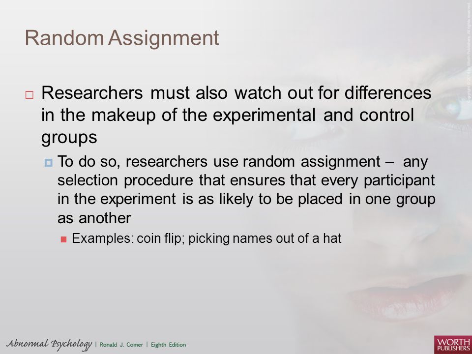 Nonrandom Assignment Of Research Participants