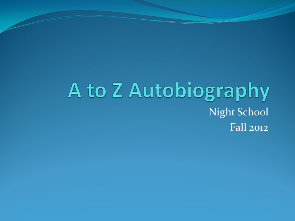 Night School Fall 2012